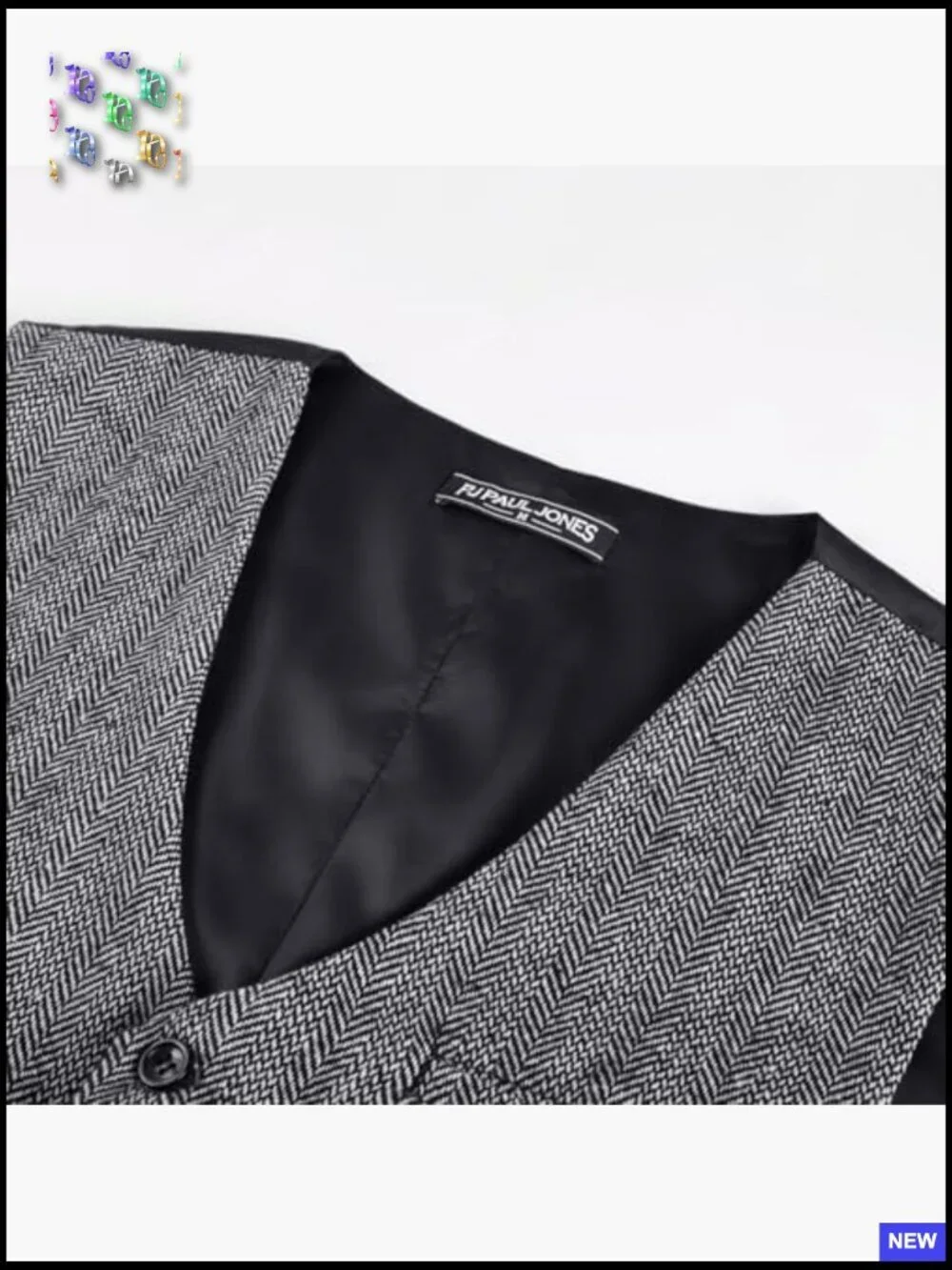 Herringbone Tweed Vest Slim Fit Wool Blend Vintage Waistcoat Formal Casual